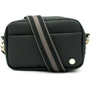 Women's Black Willow Convertible Cross Body Purse, Vegan Leather Shoulder Strap